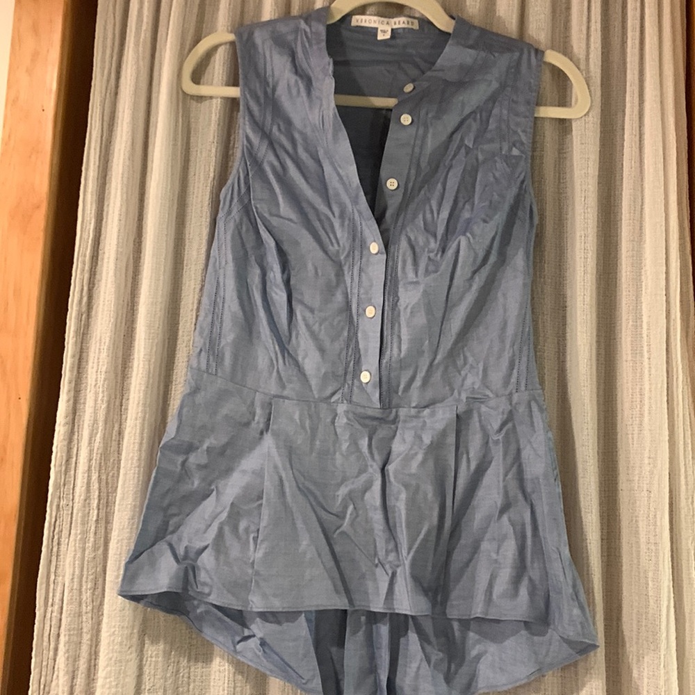 Veronica Beard denim style blouse
